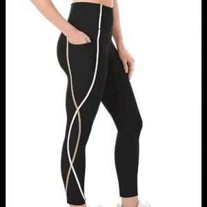 Member's Mark Every Day Fashion Legging Women’s XS NWT Pocket Mid Rise Black